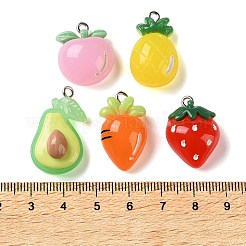 Opaque Resin Imitation Fruit Pendants&nbsp;RE-CBAFC07-01P