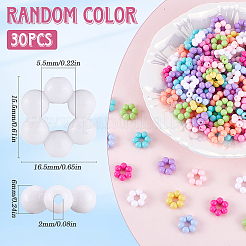 200Pcs Opaque Acrylic Bead Frames&nbsp;TACR-SP0001-17
