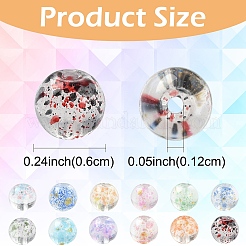 720Pcs 12 Colors Baking Paint Transparent Glass Beads&nbsp;DGLA-YW0001-62