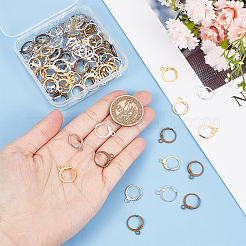 120Pcs 4 Colors Brass Leverback Earring Findings&nbsp;KK-SP0001-02