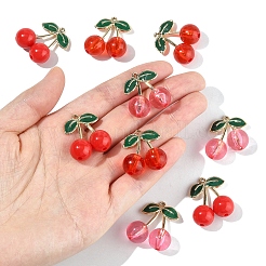 9Pcs 3 Styles Acrylic & Alloy Enamel Pendants&nbsp;ENAM-FS0004-72