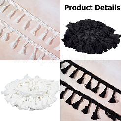 10 Yards 2 Style  Cotton Tassel Fringe Trimming&nbsp;OCOR-GF0002-90