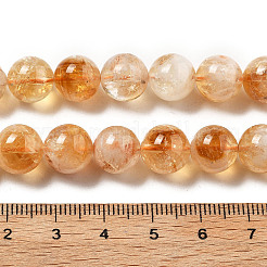 Heated Natural Citrine Beads Strands&nbsp;G-A262-A01-10mm