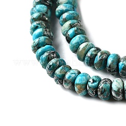 Synthetic Silver Line Turquoise Beads Strands&nbsp;G-L617-E03-2x4mm