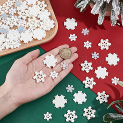 100Pcs 4 Styles Christmas Opaque & Transparent Resin Cabochons&nbsp;RESI-NB0002-15