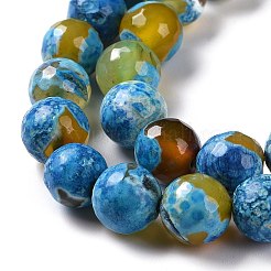 Natural Fire Crackle Agate Bead Strands&nbsp;G-K166-06F-10mm-08