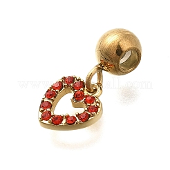 304 Stainless Steel Rhinestone Charms&nbsp;STAS-M109-05G