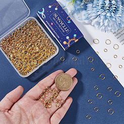 800Pcs 4 Styles 304 Stainless Steel Open Jump Rings&nbsp;STAS-SC0009-36