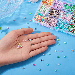 72G 12 Colors Opaque Acrylic Beads&nbsp;OACR-TA0003-91