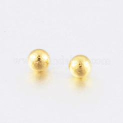 201 Stainless Steel Solid Round Beads&nbsp;STAS-F153-1mm-G