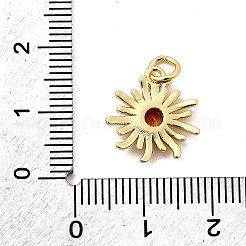 Sun Brass Micro Pave Cubic Zirconia Pendants&nbsp;KK-C134-11G-06