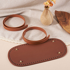 1Pc Oval PU Leather Knitting Crochet Bags Nail Bottom Shaper Pad&nbsp;DIY-TA0014-91B