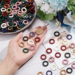 140Pcs 7 Colors Wood Connector Charms&nbsp;WOOD-NB0002-21