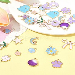 30Pcs 15 Styles Alloy Enamel Pendants&nbsp;ENAM-FS0003-36