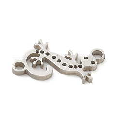201 Stainless Steel Laser Cut Connector Charms&nbsp;STAS-R133-02P-06