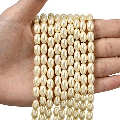 Eco-Friendly Glass Pearl Barrel Beads Strands&nbsp;HY-O001-A-03