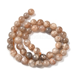 Round Natural Multi-Moonstone Beads Strands&nbsp;LS-G-I176-09-8mm-02