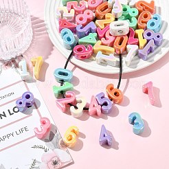 50Pcs 10 Styles Opaque UV Plating Acrylic Beads&nbsp;PACR-CJ0001-49