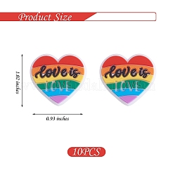 10Pcs Multi-color Love Silicone Beads&nbsp;JX655A