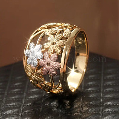 Brass Finger Rings for Women&nbsp;WG4845E-01
