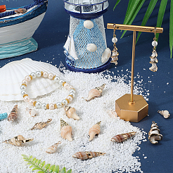20Pcs 5 Styles Electroplate Shell Shapes Pendants&nbsp;SHEL-SC0001-58