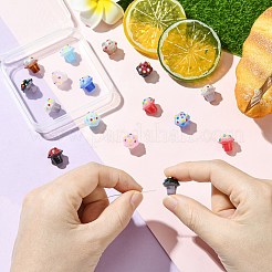 16Pcs 8 Colors Handmade Lampwork Enamel Bumpy Beads&nbsp;LAMP-CJ0002-72
