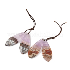 Natural Amethyst Lace Agate Pendants&nbsp;G-S398-03H