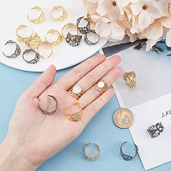 Brass Filigree Ring Shanks&nbsp;KK-AR0001-61