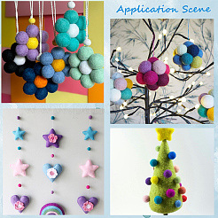 40Pcs 4 Colors Wool Felt Balls&nbsp;DIY-SC0029-40E