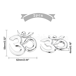 Zinc Alloy Car Stickers&nbsp;AJEW-FH0001-65