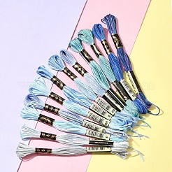 12 Skeins 12 Colors 6-Ply Polyester Embroidery Floss&nbsp;OCOR-FS0001-01A-01