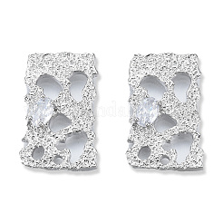 Brass Pave Clear Cubic Zirconia Pendants&nbsp;KK-N232-472P