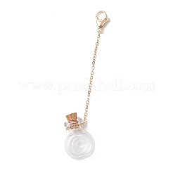 Empty Glass Wishing Bottle Pendant Decorations&nbsp;HJEW-JM02662-02