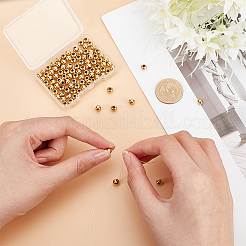 100Pcs Round PVD Vacuum Plating 304 Stainless Steel Beads&nbsp;STAS-DC0010-56B