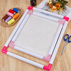 2Pcs 2 Styles Rectangle Plastic Embroidery Hoops&nbsp;TOOL-HS0001-01B