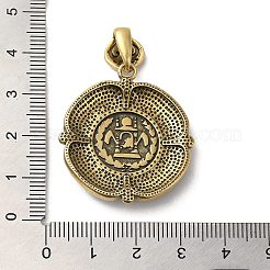 Brass with Cubic Zirconia & Enamel Pendants&nbsp;KK-Z033-06AS