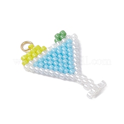 Glass Seed Beaded Pendants&nbsp;PALLOY-MZ00913-04