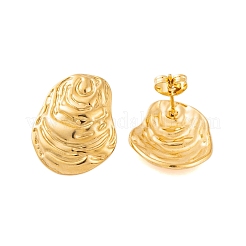 Ion Plating(IP) 304 Stainless Steel Stud Earrings for Women&nbsp;EJEW-P279-40G