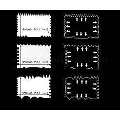 Plastic Cake Smoother Scraper Large Cake Comb&nbsp;CELT-PW0001-058