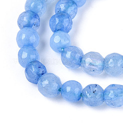 Dyed Natural White Jade Beads Strands&nbsp;G-T139-4mm-60-16
