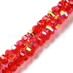 Transparent Electroplate Glass Beads Strands&nbsp;GLAA-Q099-H01-M02