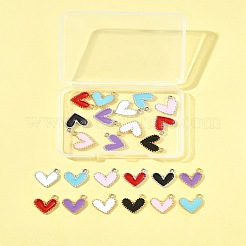 24Pcs 12 Colors Rack Plating Alloy Enamel Charms&nbsp;ENAM-FS0002-75