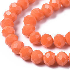 Opaque Solid Color Glass Beads Strands&nbsp;X-EGLA-A034-P6mm-D20