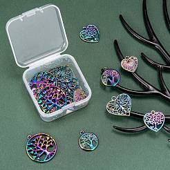 20Pcs 5 Style Alloy Pendants&nbsp;FIND-LS0001-25MC
