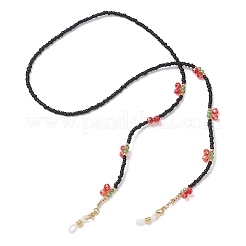 Glass Seed & Electroplate Glass Eyeglasses Chains&nbsp;AJEW-TA00057
