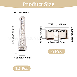12Pcs Retro Zinc Alloy Cord Ends&nbsp;FIND-CL0002-31
