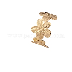 Flower Alloy Cuff Bangles & Cuff Rings Sets&nbsp;FS-WG9C22C-01