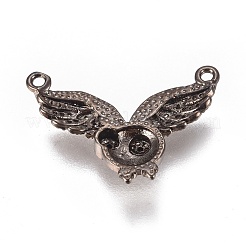 Brass Micro Pave Cubic Zirconia Pendants&nbsp;BSHE-F012-14