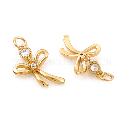 Brass Micro Pave Cubic Zirconia Pendants&nbsp;ZIRC-G169-10G