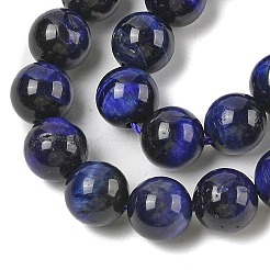 Grade AB Natural Tiger Eye Beads Strands&nbsp;G-B133-A02-8MM-01
